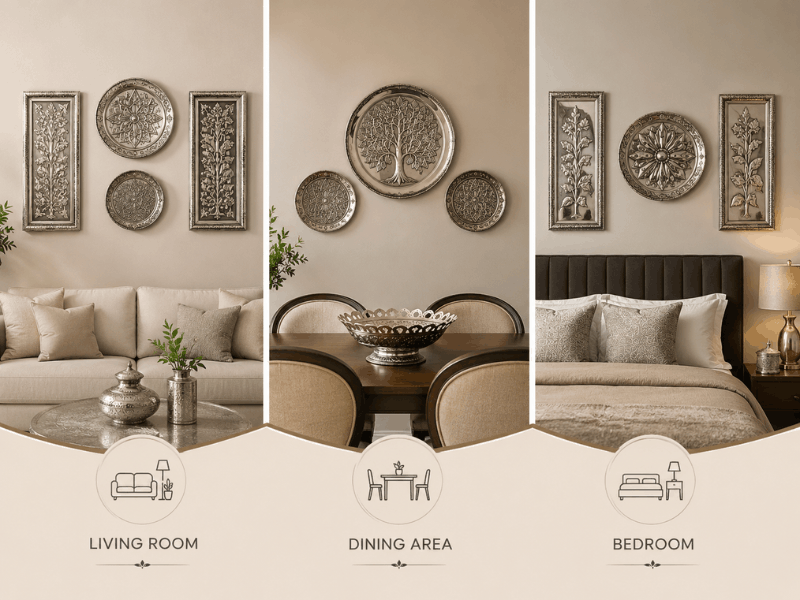 Best Rooms to Use German Silver Wall Décor