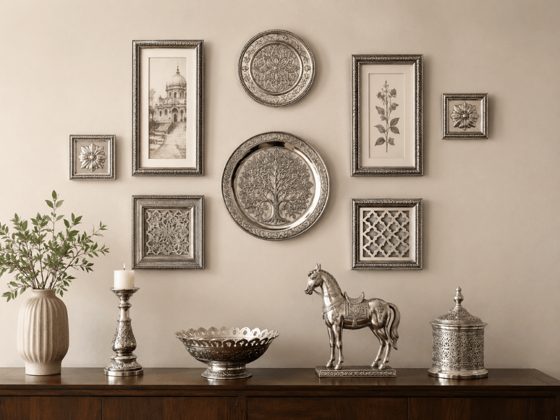 Decorate Walls with German Silver Items